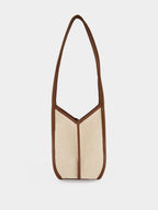 Ivory and Chestnut Calella Bucket Canvas Bag
