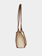 Ivory and Chestnut Calella Bucket Canvas Bag
