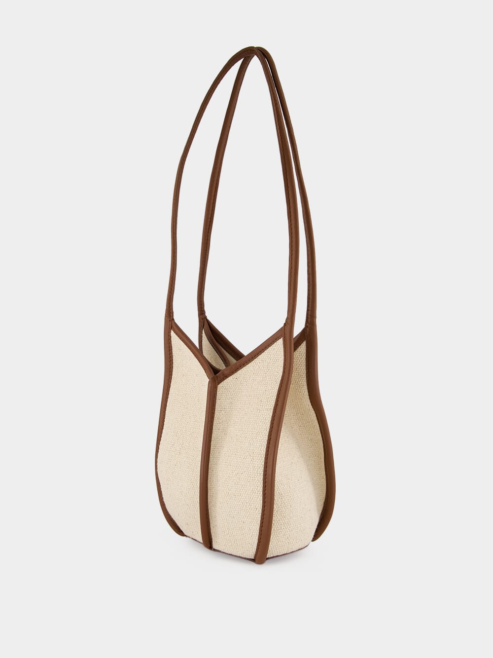 Ivory and Chestnut Calella Bucket Canvas Bag