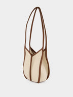 Ivory and Chestnut Calella Bucket Canvas Bag