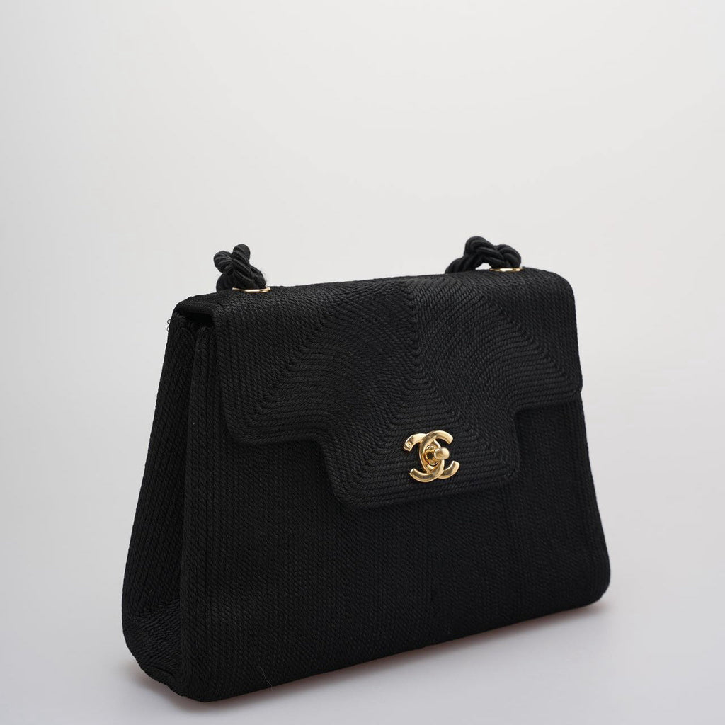 Chanel Vintage Silk Rope Mini Kelly Flap Bag 24K Gold Hardware 1997 Woven