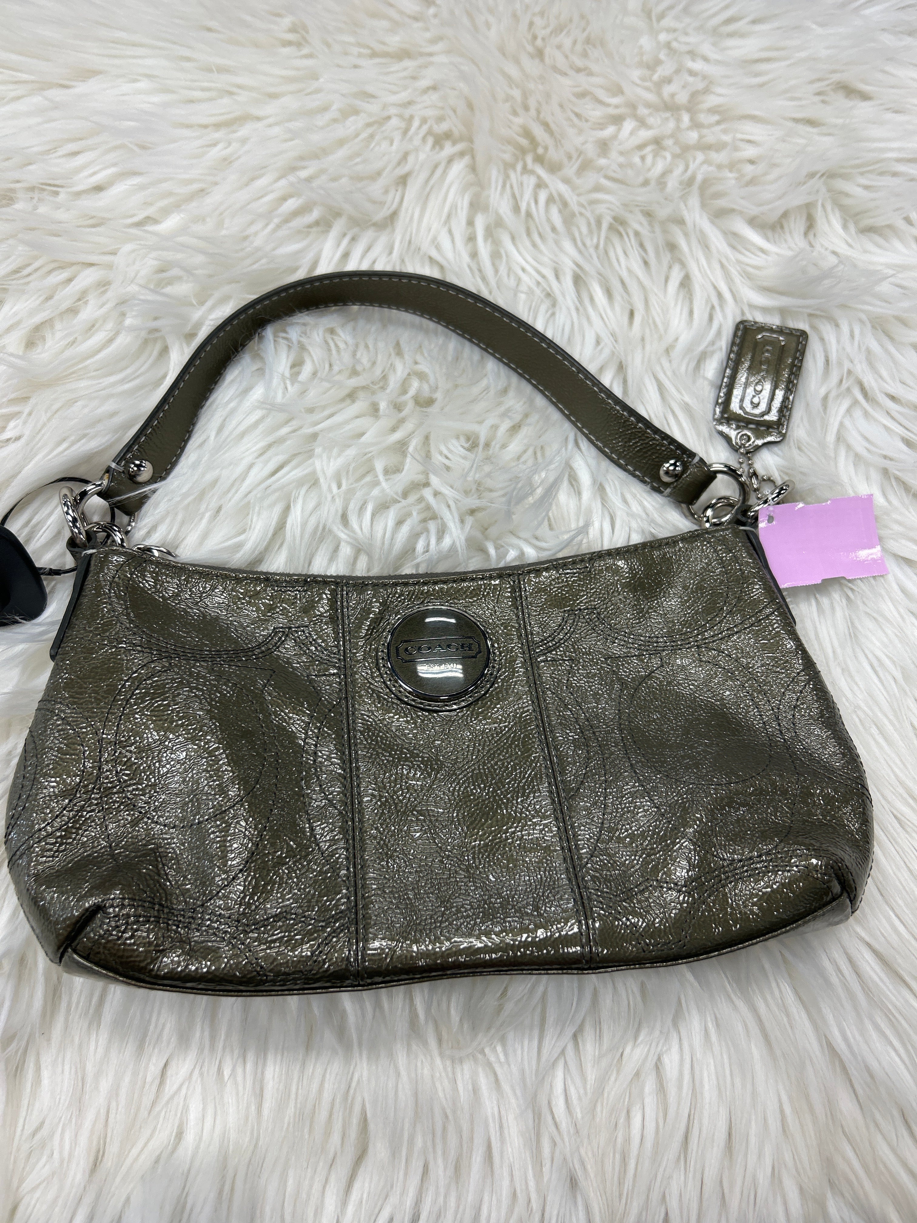 Handbag Designer By Coach In Green, Size:Small