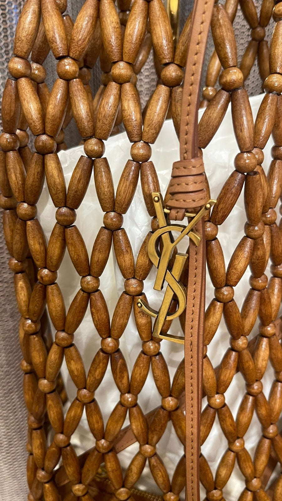 Yves Saint Laurent Supple Wood Bag with Pouch