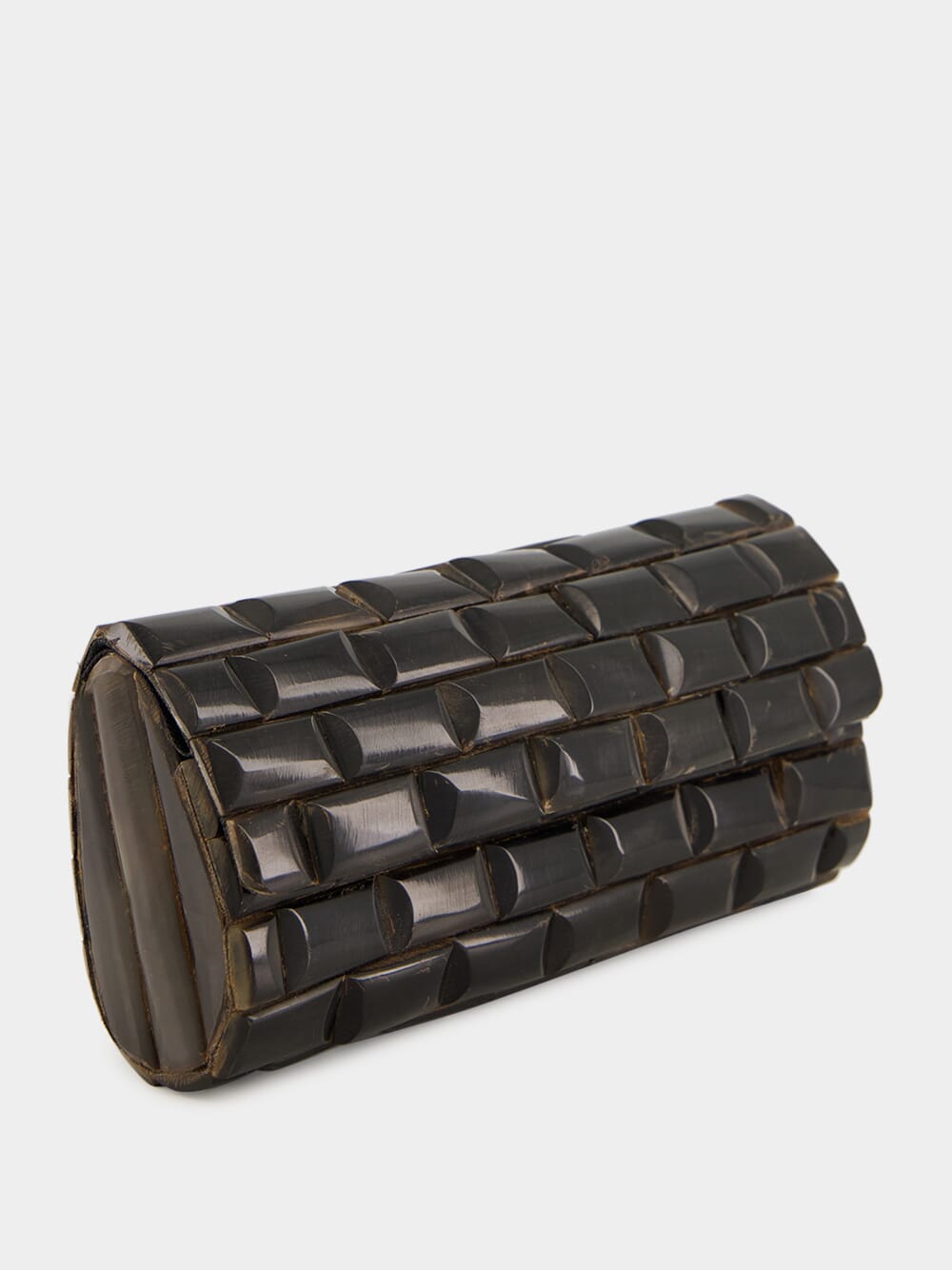 Anouska Clutch in Dark Horn