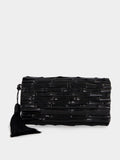 Gaya Lacquered Bamboo Clutch in Black