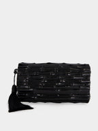 Gaya Lacquered Bamboo Clutch in Black