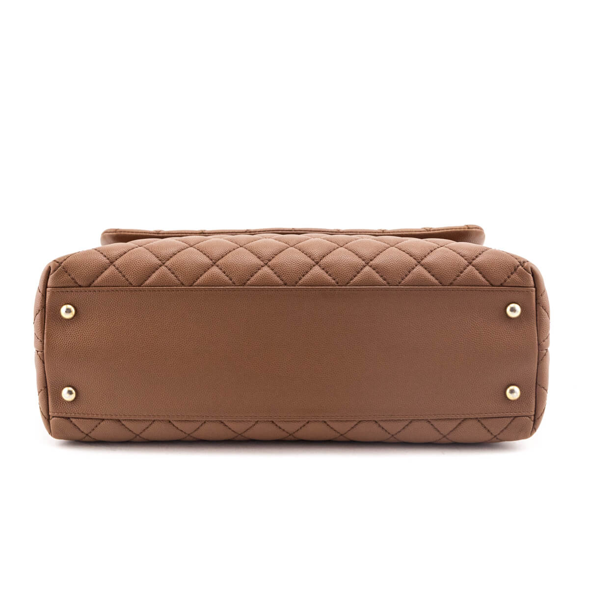 Chanel Beige Caviar & Lizard Quilted Medium Coco Handle Flap Bag