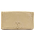 Chanel Beige Lambskin Vintage CC Clutch