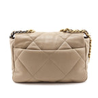Chanel Beige Lambskin Quilted Medium Chanel 19