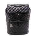 Chanel Black Calfskin Quilted Large Salzburg Mountain Backpack