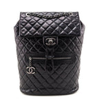 Chanel Black Calfskin Quilted Large Salzburg Mountain Backpack