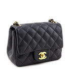 Chanel Black Caviar Quilted Mini Square Flap Bag
