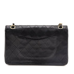 Chanel Black Lambskin Quilted Vintage Small Double Flap Bag