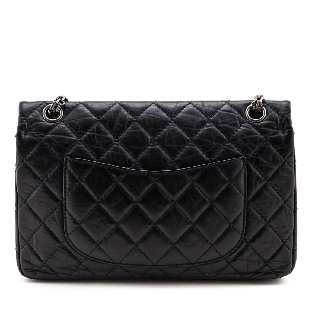 Chanel Black Quilted Aged Calfskin 2.55 Reissue 226 Flap Bag