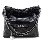 Chanel Black Shiny Calfskin Quilted Small Chanel 22 Bag
