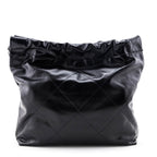 Chanel Black Shiny Calfskin Quilted Small Chanel 22 Bag