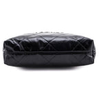 Chanel Black Shiny Calfskin Quilted Small Chanel 22 Bag
