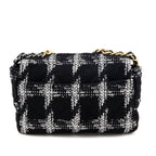Chanel Black & White Tweed Quilted Medium Chanel 19