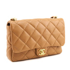 Chanel Brown Lambskin Quilted Large CC Funky Town Flap