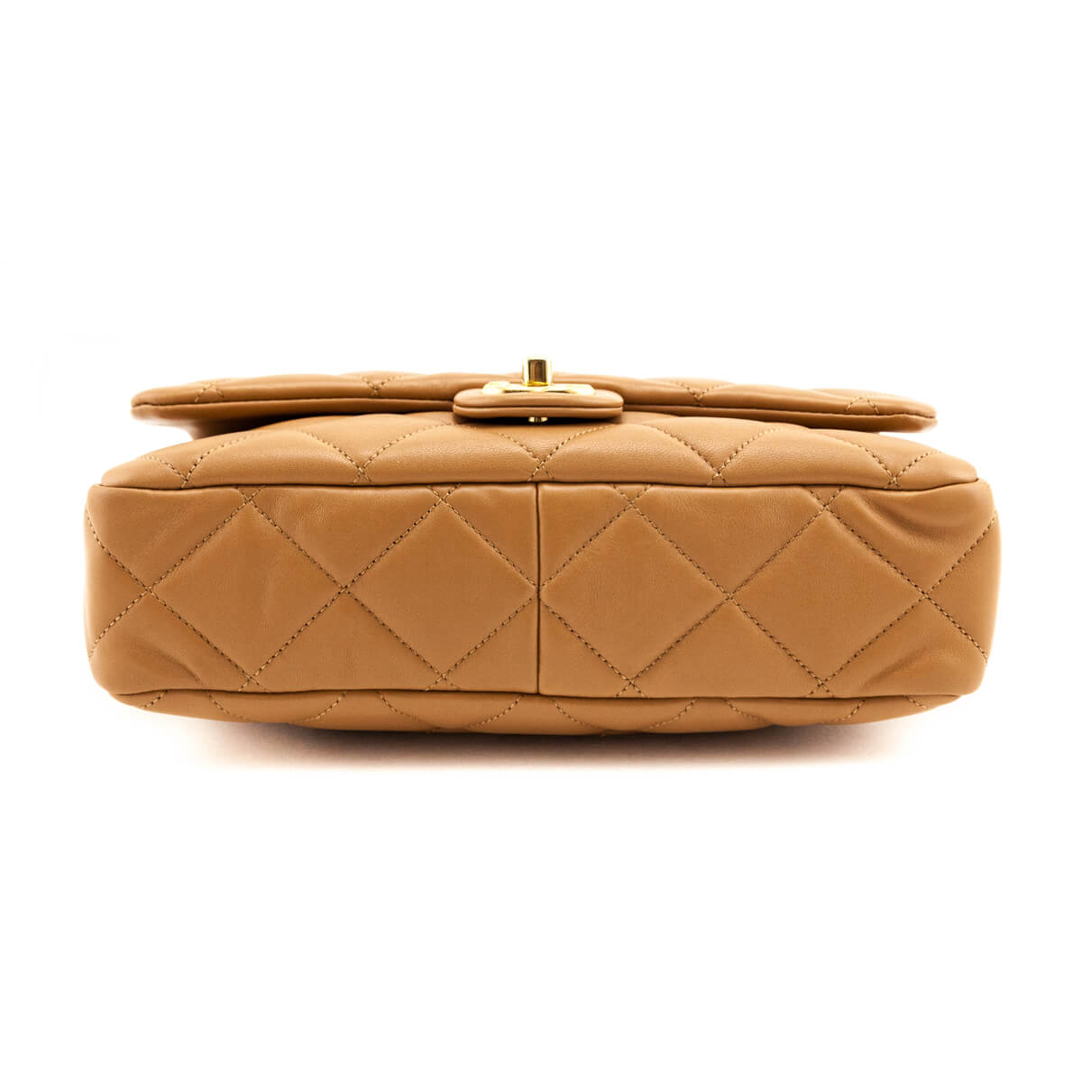 Chanel Brown Lambskin Quilted Large CC Funky Town Flap