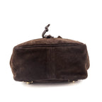Chanel Brown Suede CC Flap Vintage Backpack
