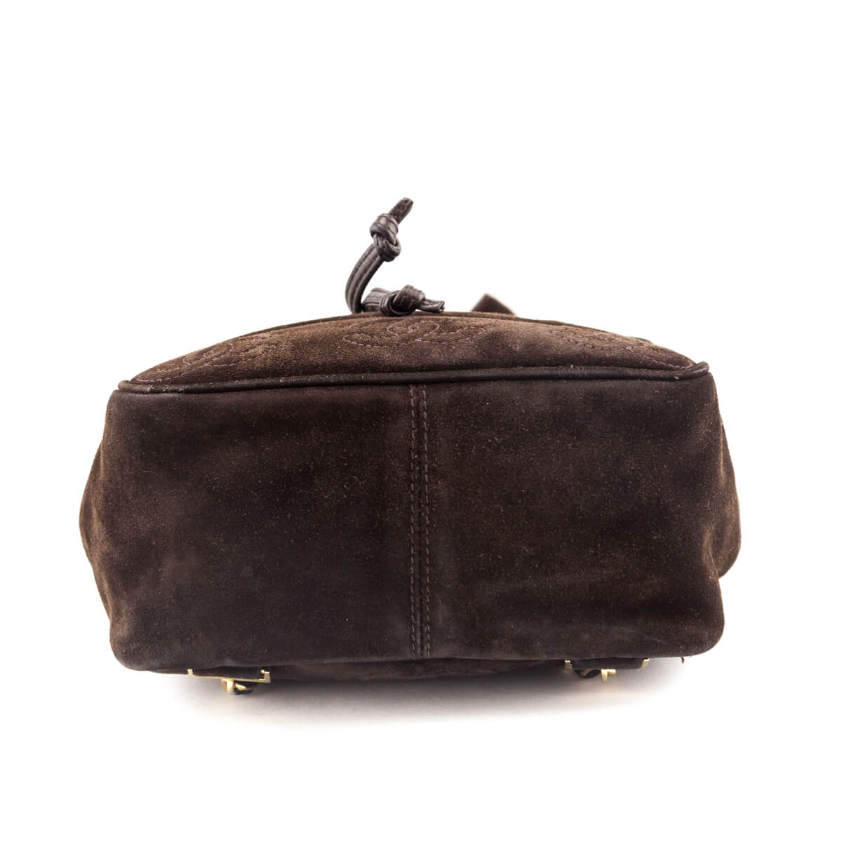 Chanel Brown Suede CC Flap Vintage Backpack
