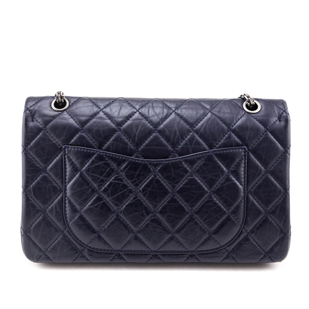 Chanel Navy Aged Calfskin Quilted 2.55 Reissue 227 Flap