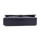 Chanel Navy Blue Lambskin Quilted Vintage Pointed Flap Bag