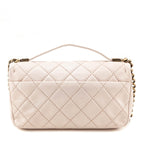 Chanel Pale Pink Calfskin Stitched Medium Urban Day Flap Bag
