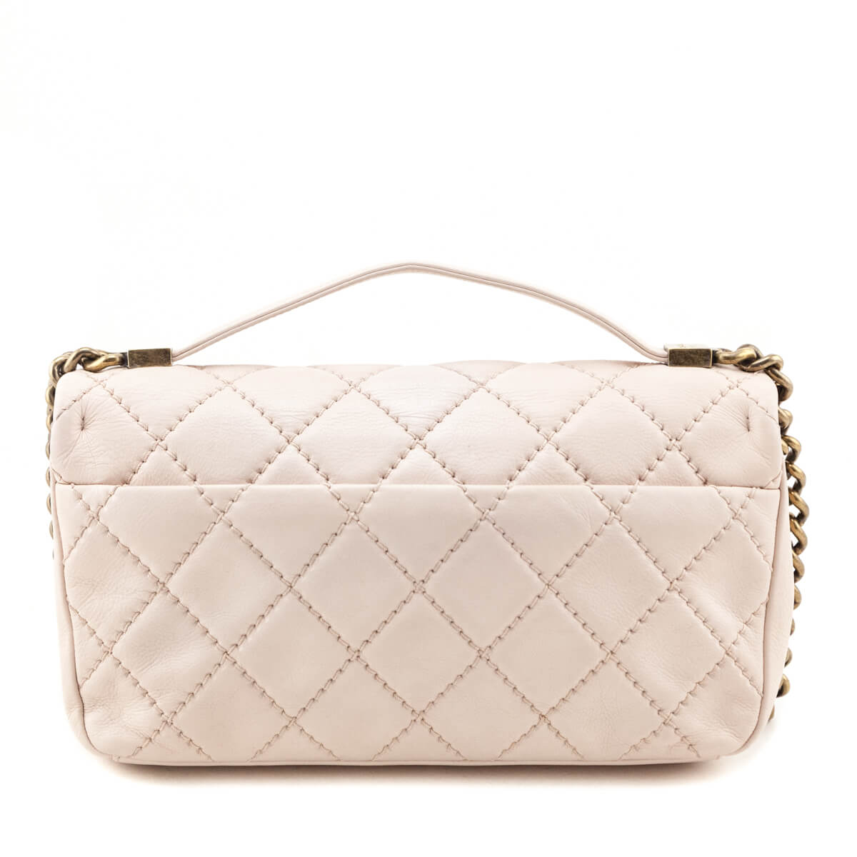Chanel Pale Pink Calfskin Stitched Medium Urban Day Flap Bag