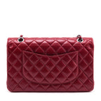 Chanel Red Quilted Caviar Classic Medium Double Flap Bag