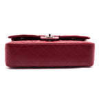Chanel Red Quilted Caviar Classic Medium Double Flap Bag