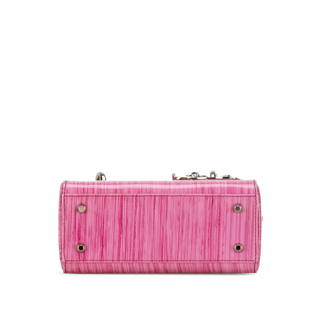 Lady Dior Mini Vintage Patent Pink Bag