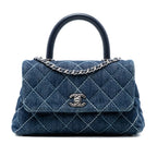 Chanel Denim Coco Top Handle Bag