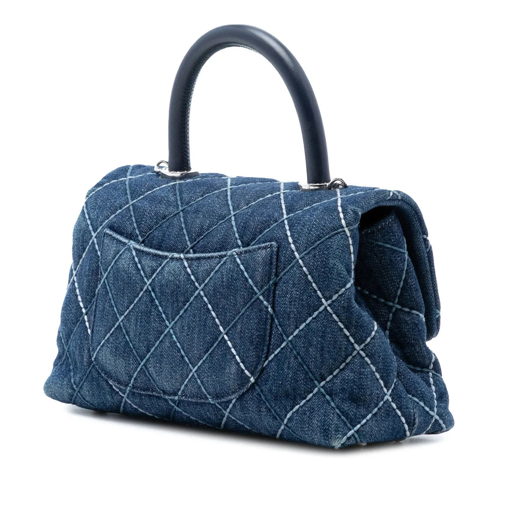 Chanel Denim Coco Top Handle Bag