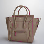 CELINE Calfskin Mini Luggage in Beige