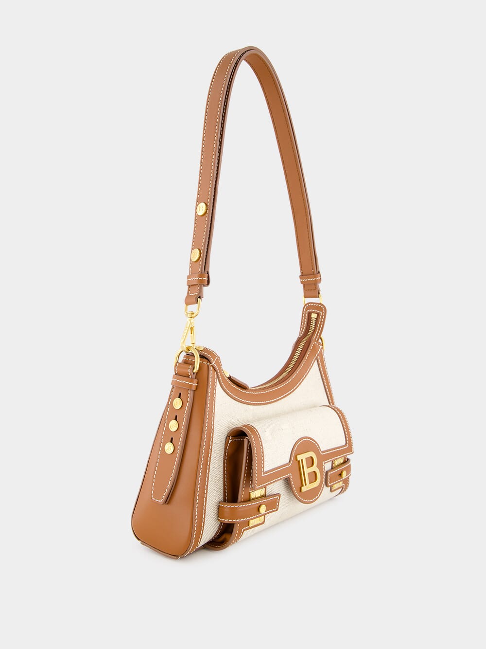 B-Buzz Hobo Bag in Leather and Canvas