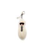 Fendi Karl Lagerfeld Keyring Charm Black/ White Fur SHW