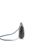 Fendi Fendigraphy Mini bag FF Jacquard Velvet Light Blue/Brown GHW
