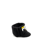 Fendi Mania Logo-Embroidered Knitted Headband Cap hat Alpaca/Wool Black/Multicolour