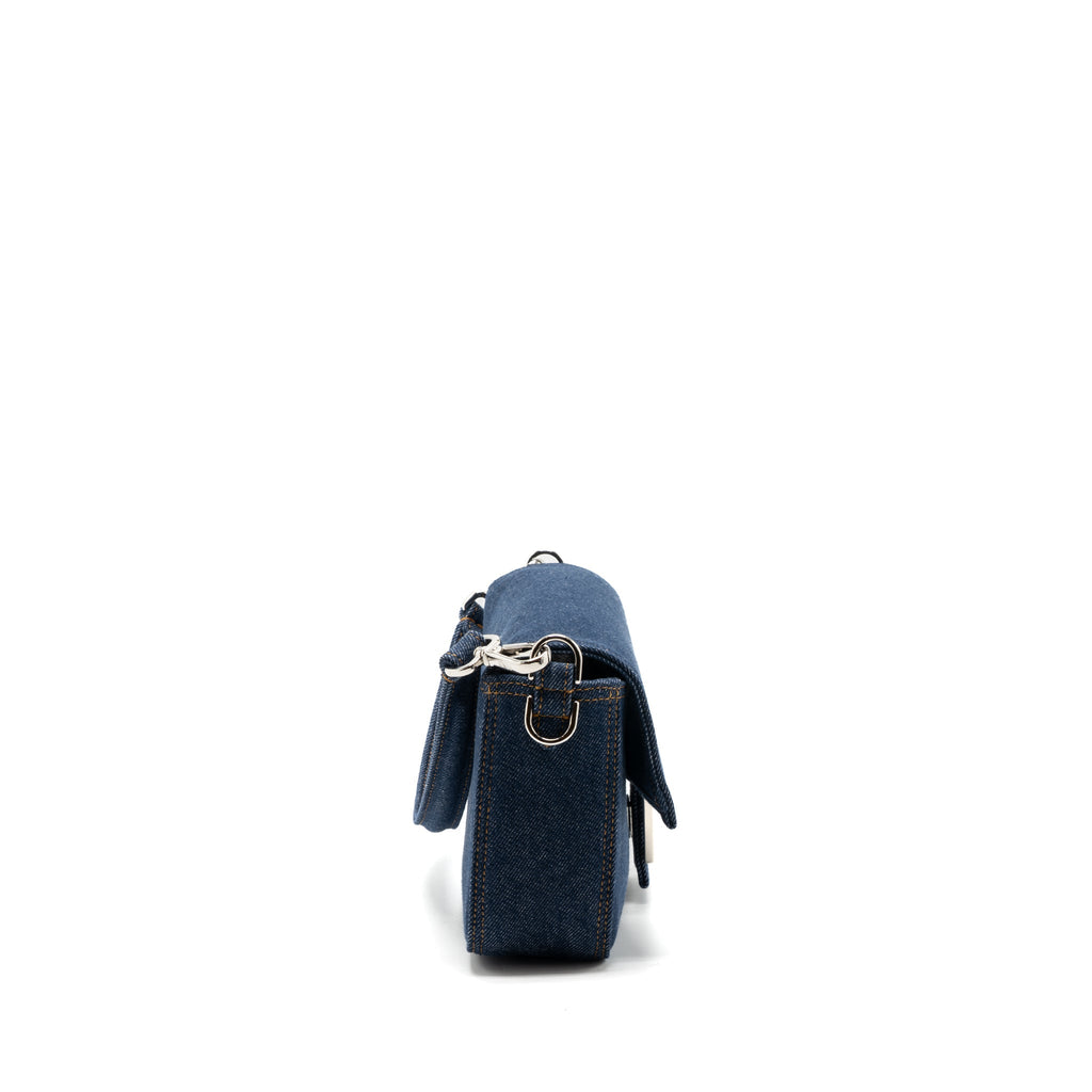 Fendi Baguette Denim Blue SHW