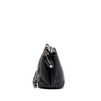 Fendi doctom chain shoulder bag leather black SHW