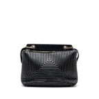 Fendi doctom chain shoulder bag leather black SHW