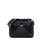 Fendi doctom chain shoulder bag leather black SHW