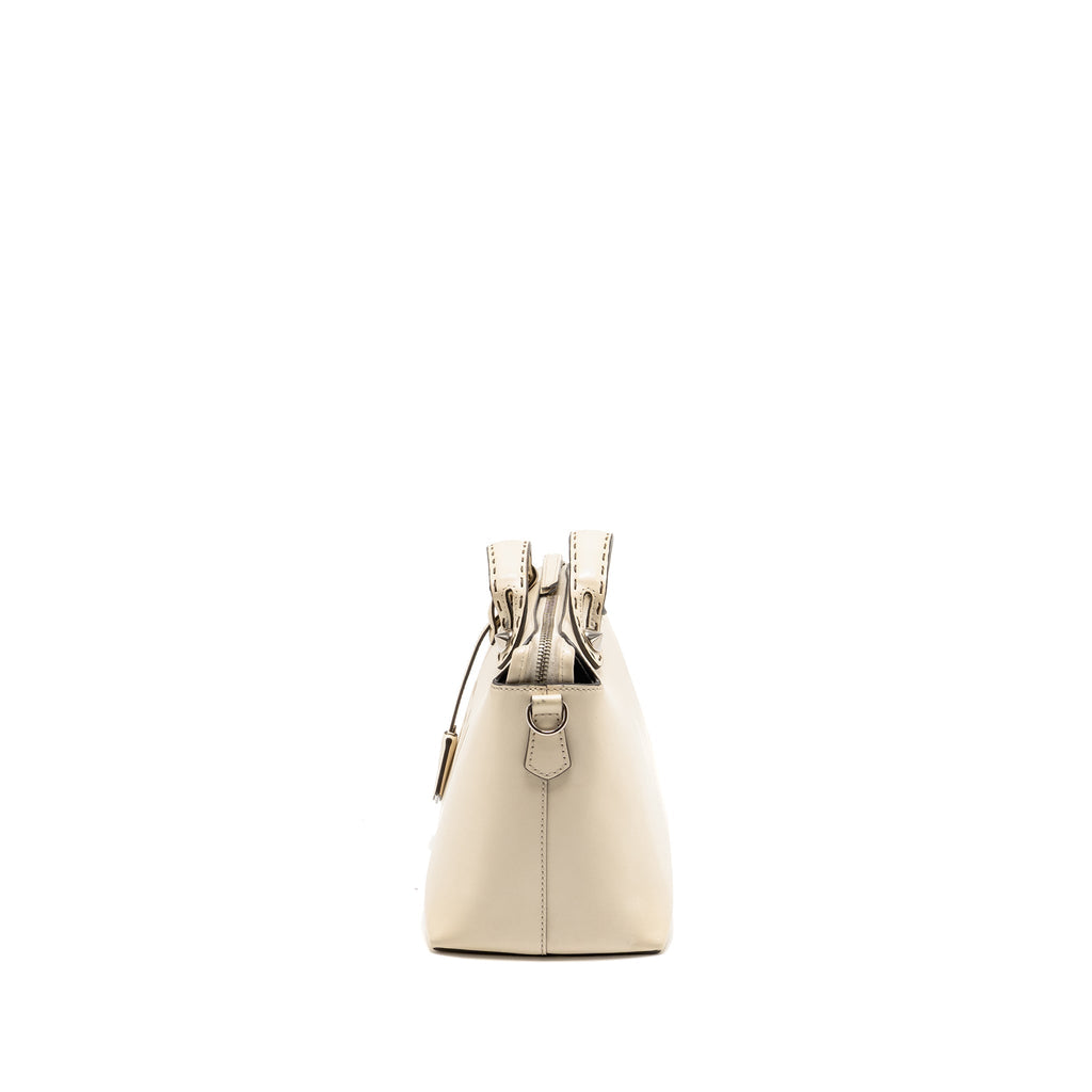 Fendi By The Way Boston Bag Calfskin Light Beige SHW