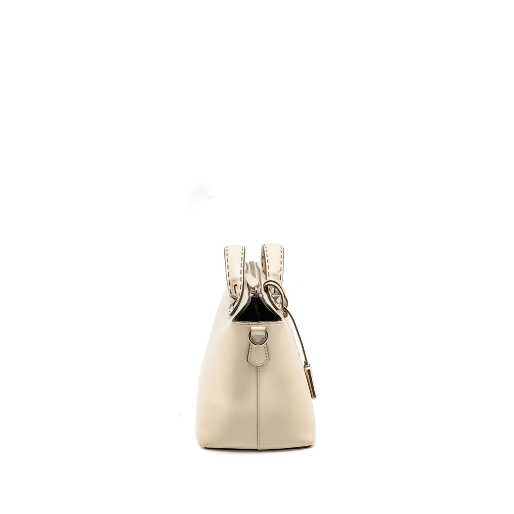 Fendi By The Way Boston Bag Calfskin Light Beige SHW
