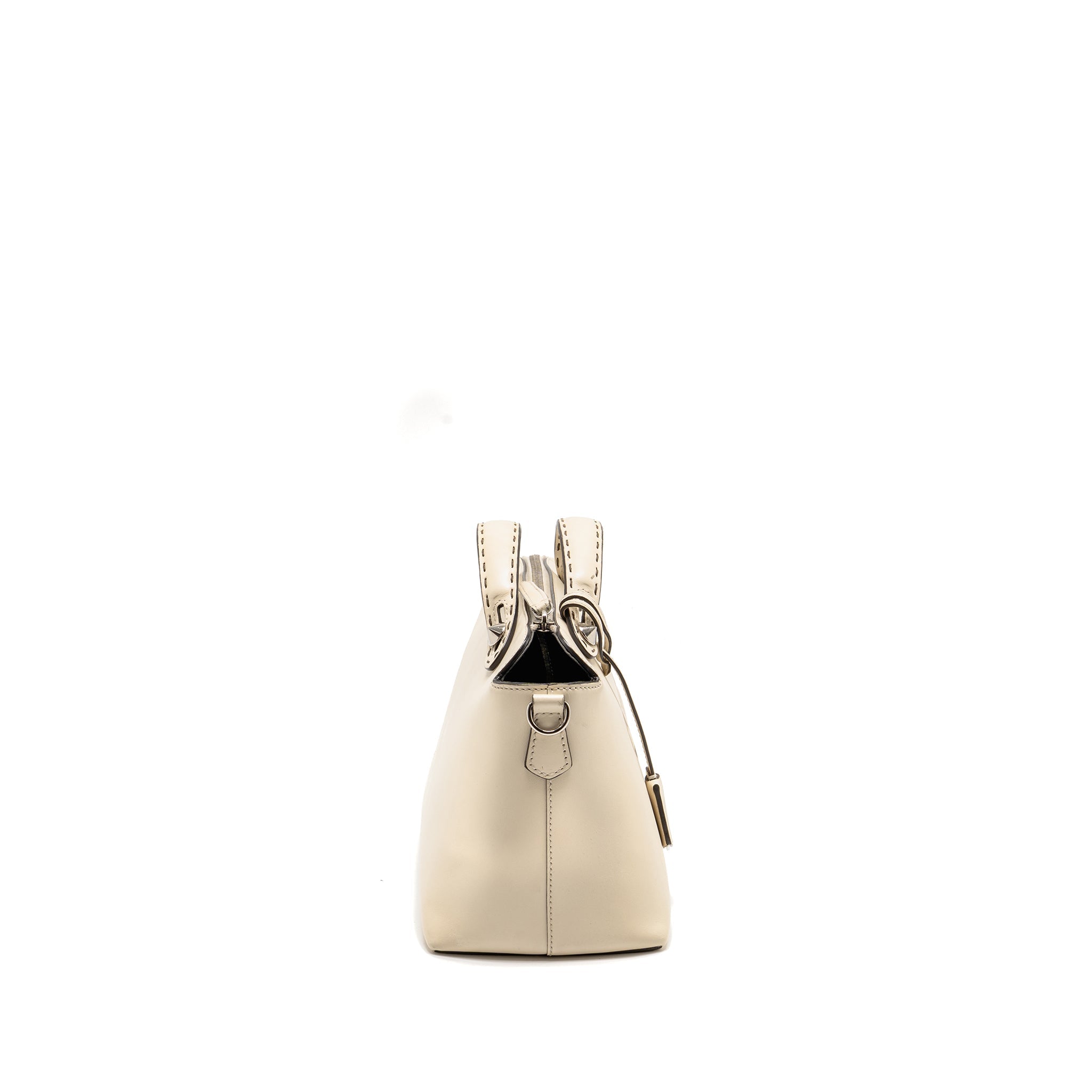 Fendi By The Way Boston Bag Calfskin Light Beige SHW