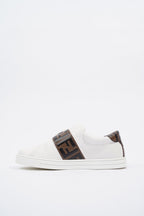 Fendi FF Band Tennis Sneaker White Zucca EU 36 / UK 3