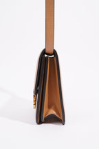 Fendi Karligraphy Shoulder Bag Tan Leather