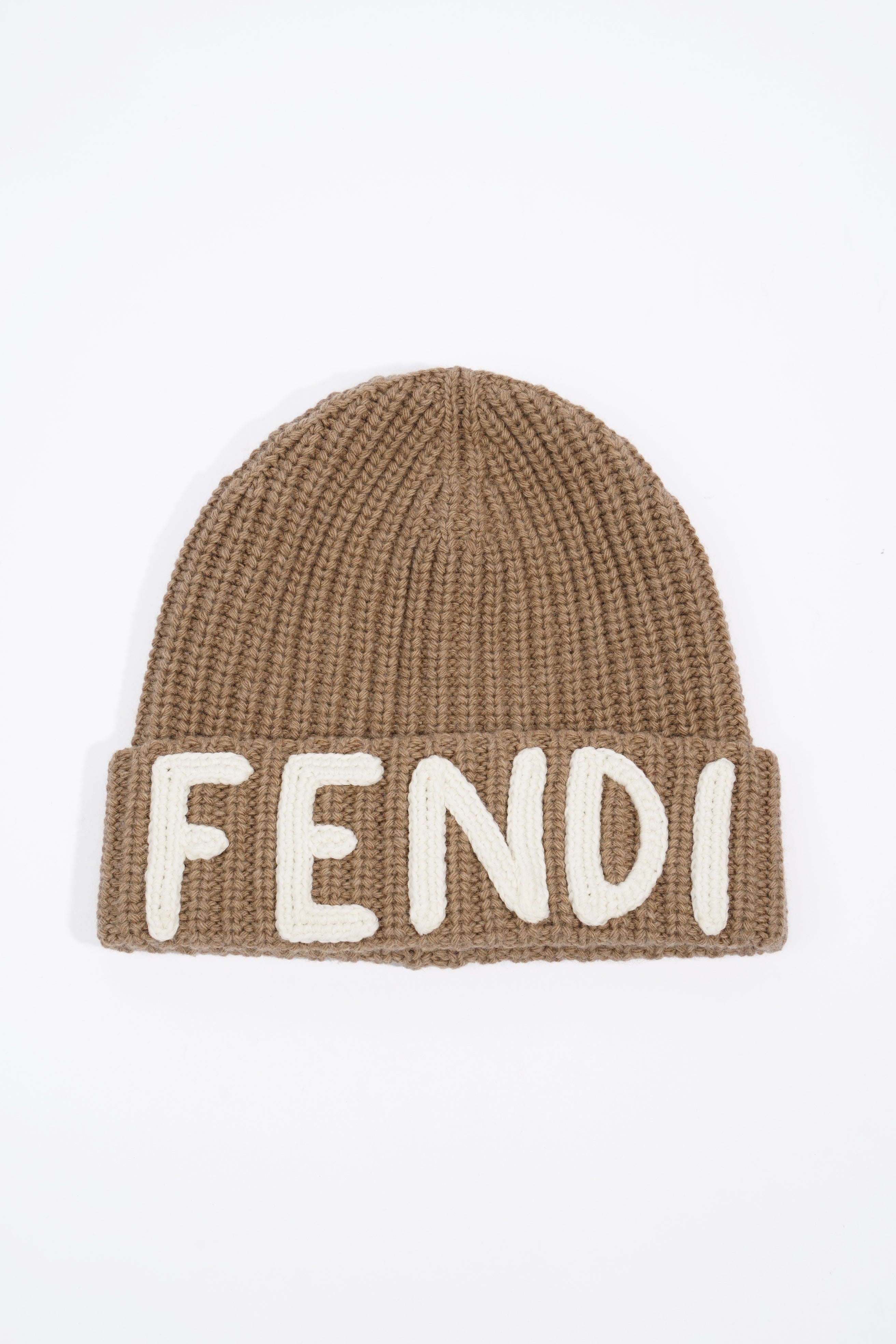 Fendi Fendi Beanie Beige Wool S-M